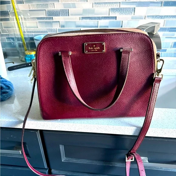 Kate Spade Burgundy Shoulder Bag - Picture 1 of 7